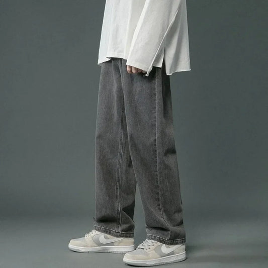 Wide-leg Straight Pants